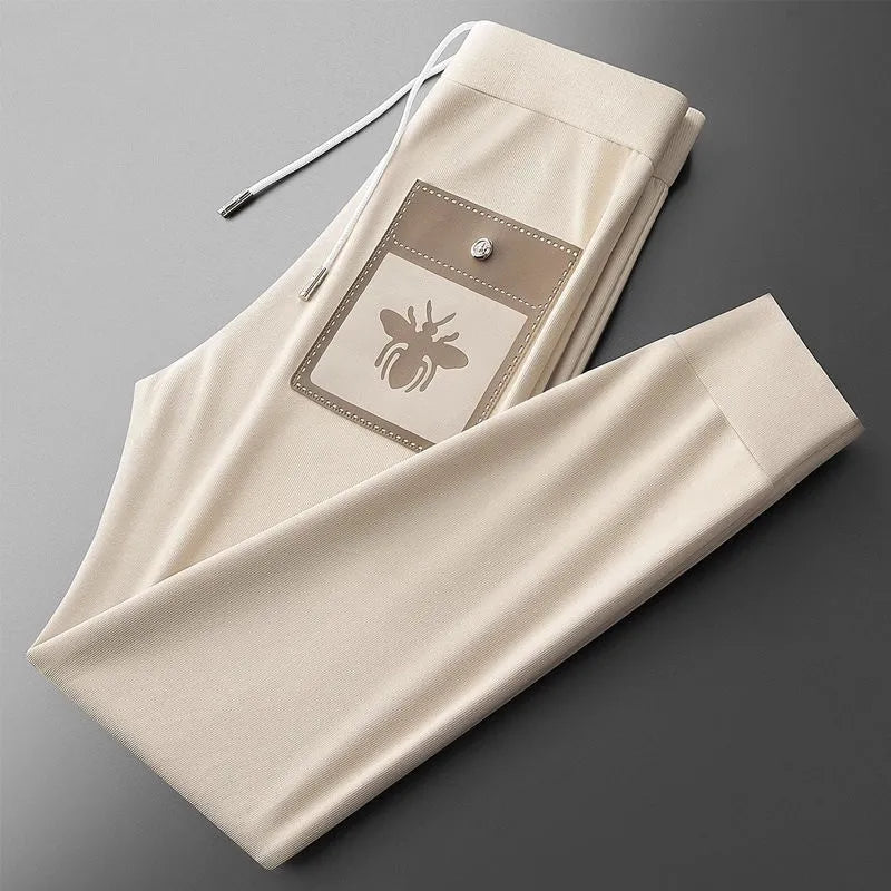 2025 Ice Silk Men's Butterfly Embossed Pants