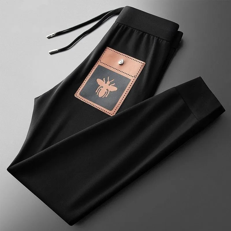 2025 Ice Silk Men's Butterfly Embossed Pants