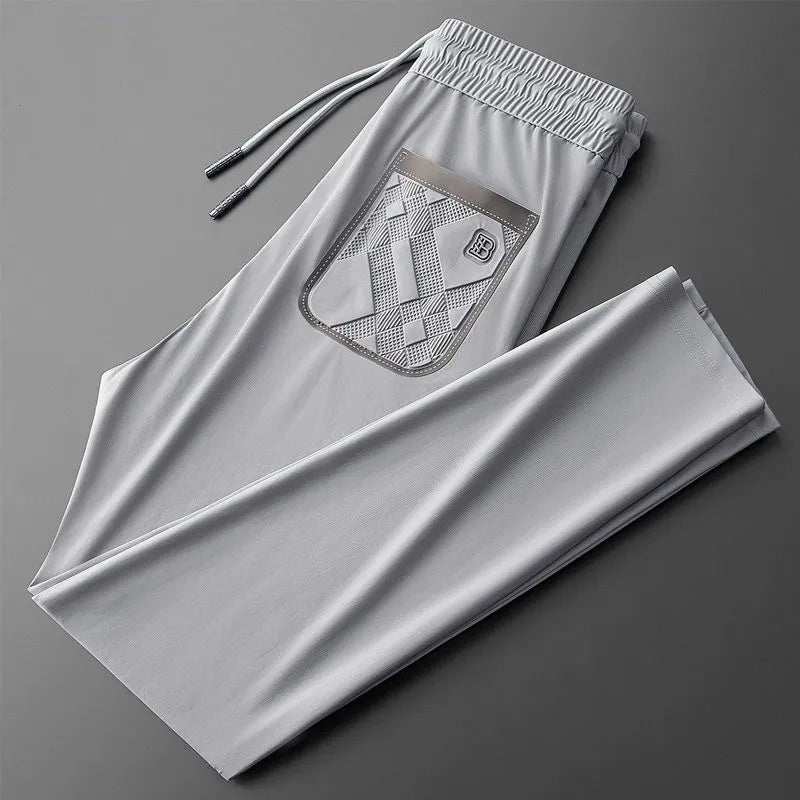 2025 Men's Luxury Letter Print Pants – Ice Silk Comfort