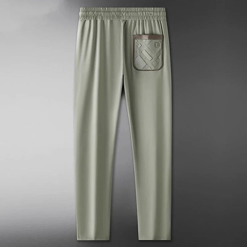 2025 Men's Luxury Letter Print Pants – Ice Silk Comfort