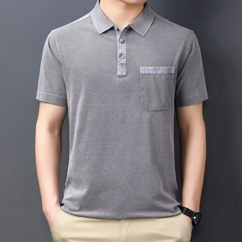 2025 Men's Classic Pocket Polo – Solid Color