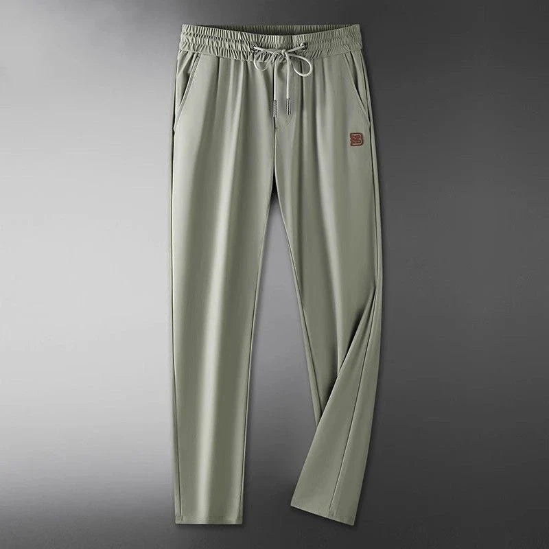 2025 Men's Luxury Letter Print Pants – Ice Silk Comfort