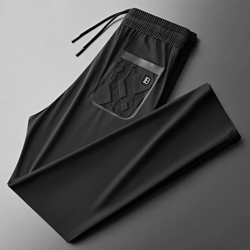2025 Men's Luxury Letter Print Pants – Ice Silk Comfort