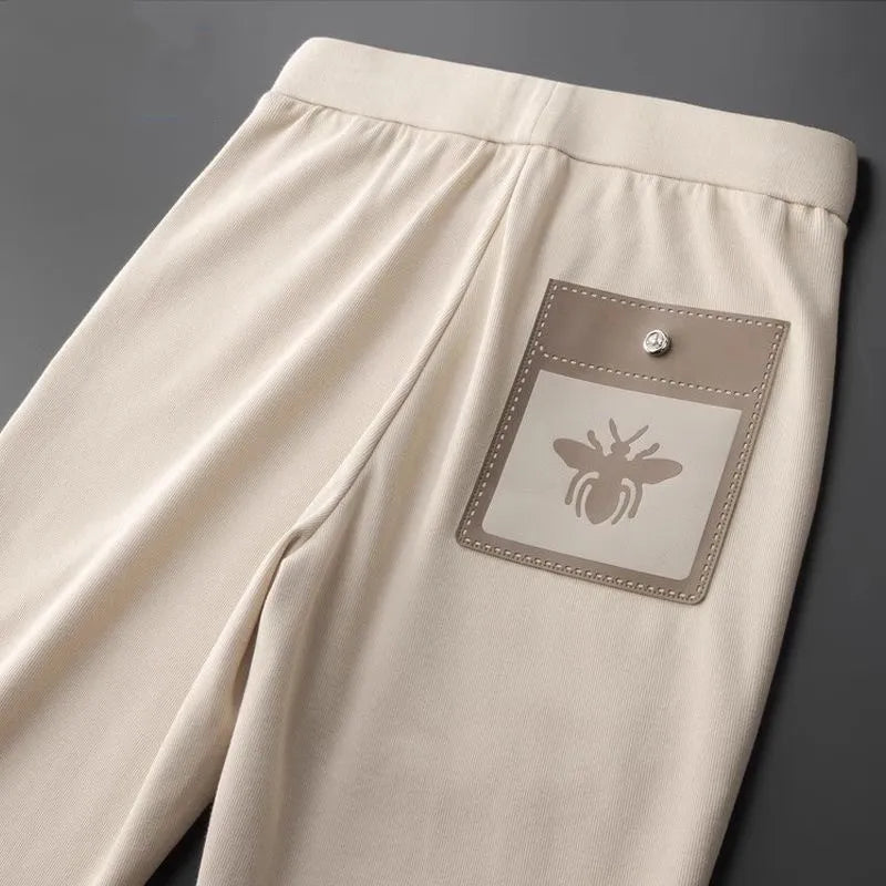2025 Ice Silk Men's Butterfly Embossed Pants
