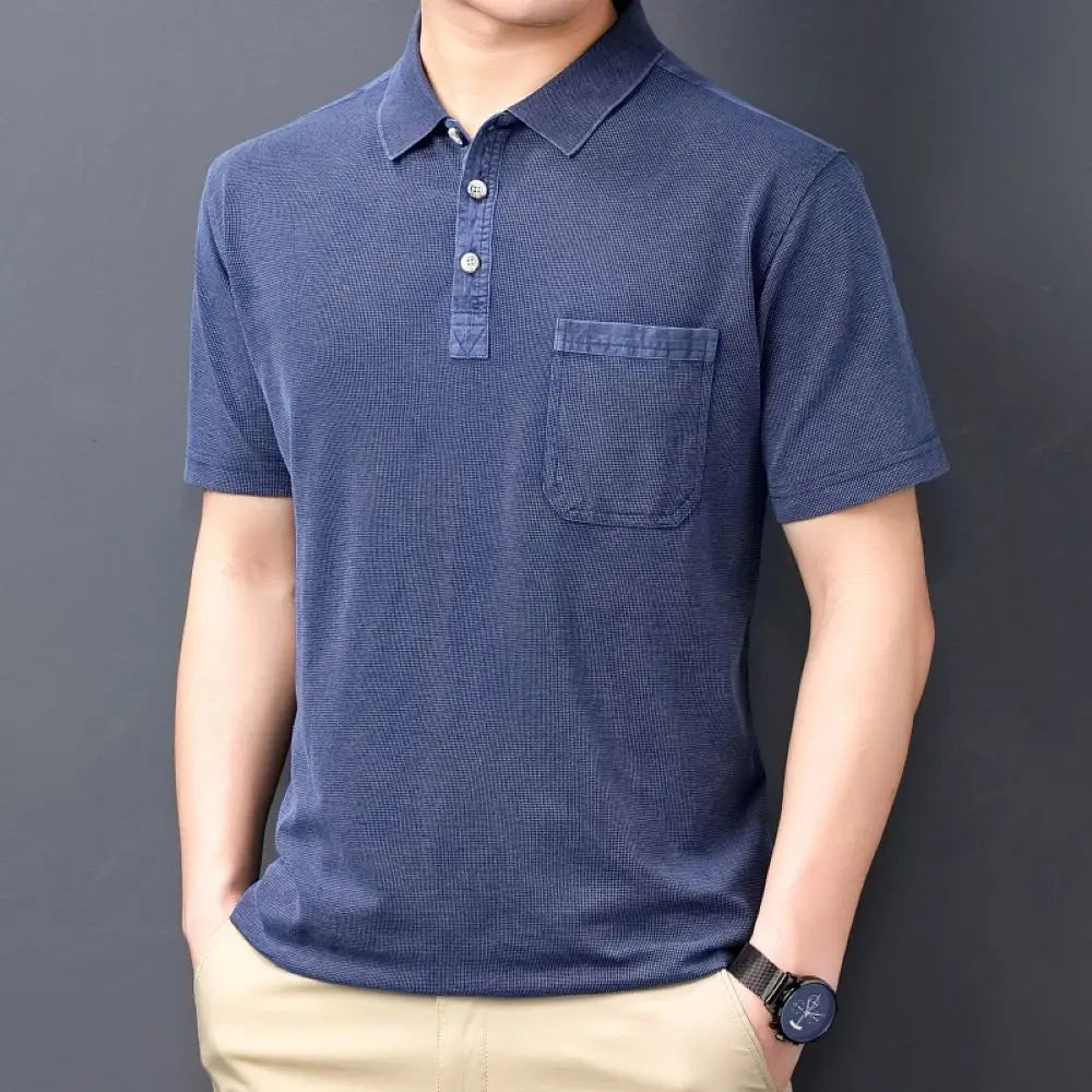 2025 Men's Classic Pocket Polo – Solid Color