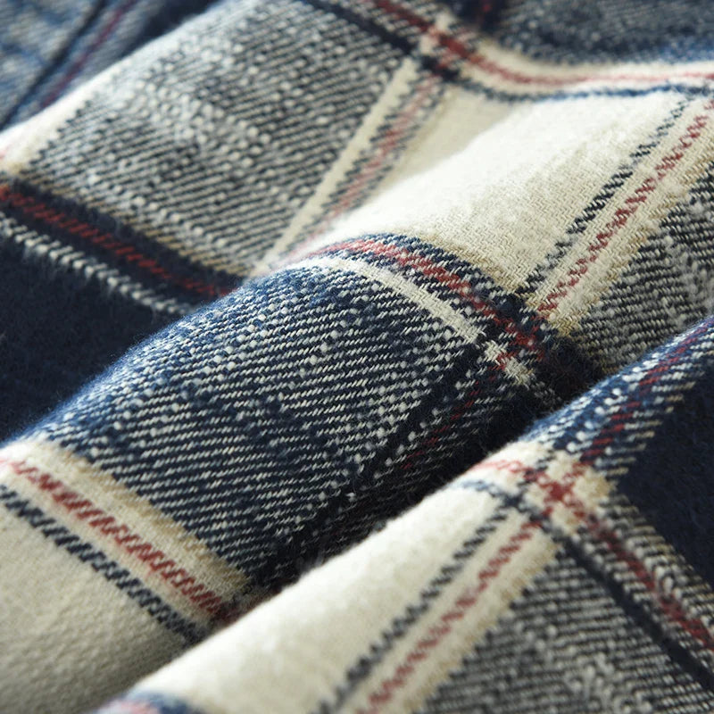 Men's 2024 Spring Plaid Shirt - Loose Long Sleeve Casual Streetwear
