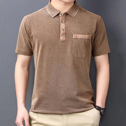 2025 Men's Classic Pocket Polo – Solid Color