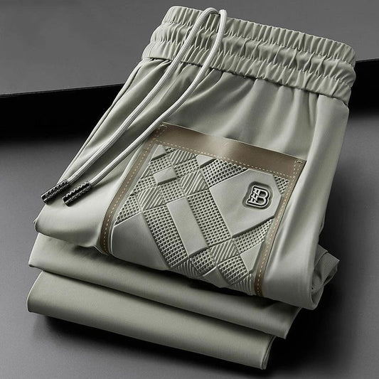 2025 Men's Luxury Letter Print Pants – Ice Silk Comfort